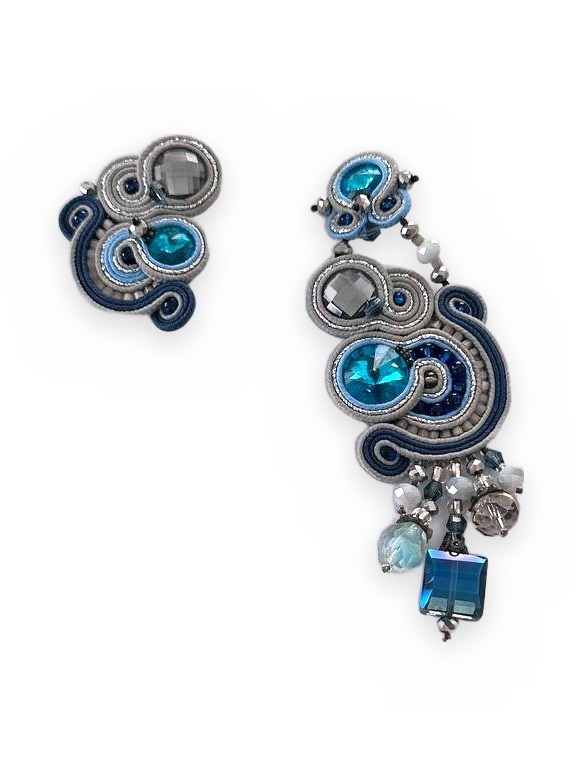 Cercei soutache Glacier