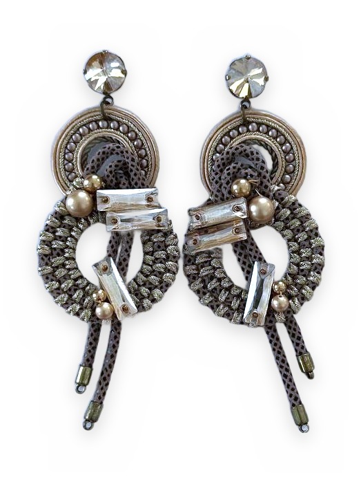 Cercei soutache Golden Hour