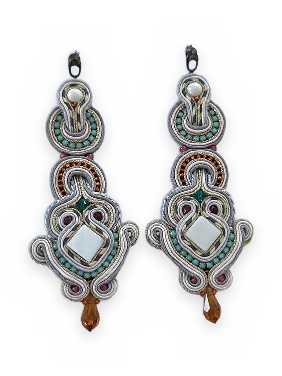 Cercei soutache Sidef & Turcoaz