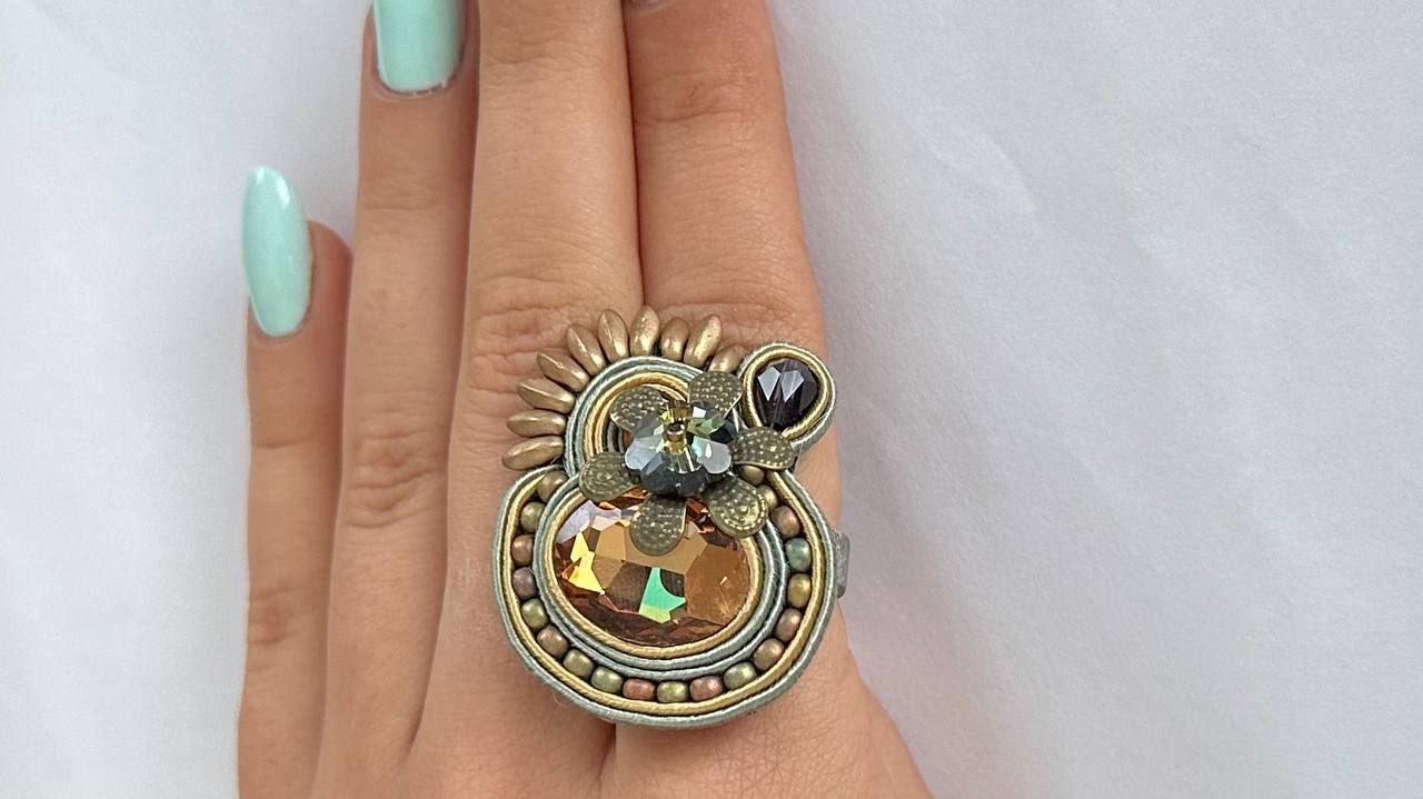 Inel soutache Girasole